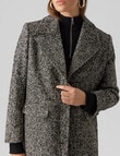 Vero Moda Gaida Long Sleeve Fitted Coat, Black product photo View 02 S