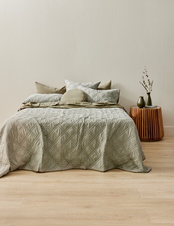 Haven York Coverlet, Olive product photo