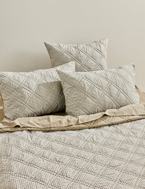 Haven York Standard Pillowcases, Olive product photo View 02 L