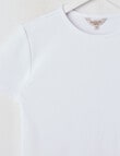 Switch Short Sleeve Rib Tee, White product photo View 02 S