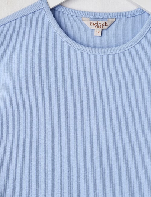 Switch Short Sleeve Rib Tee, Baby Blue product photo View 02 L