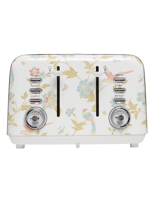 Laura Ashley Elveden 4 Slice Toaster, White, SBT583WS product photo