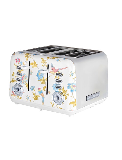 Laura Ashley Elveden 4 Slice Toaster, White, SBT583WS product photo View 02 L