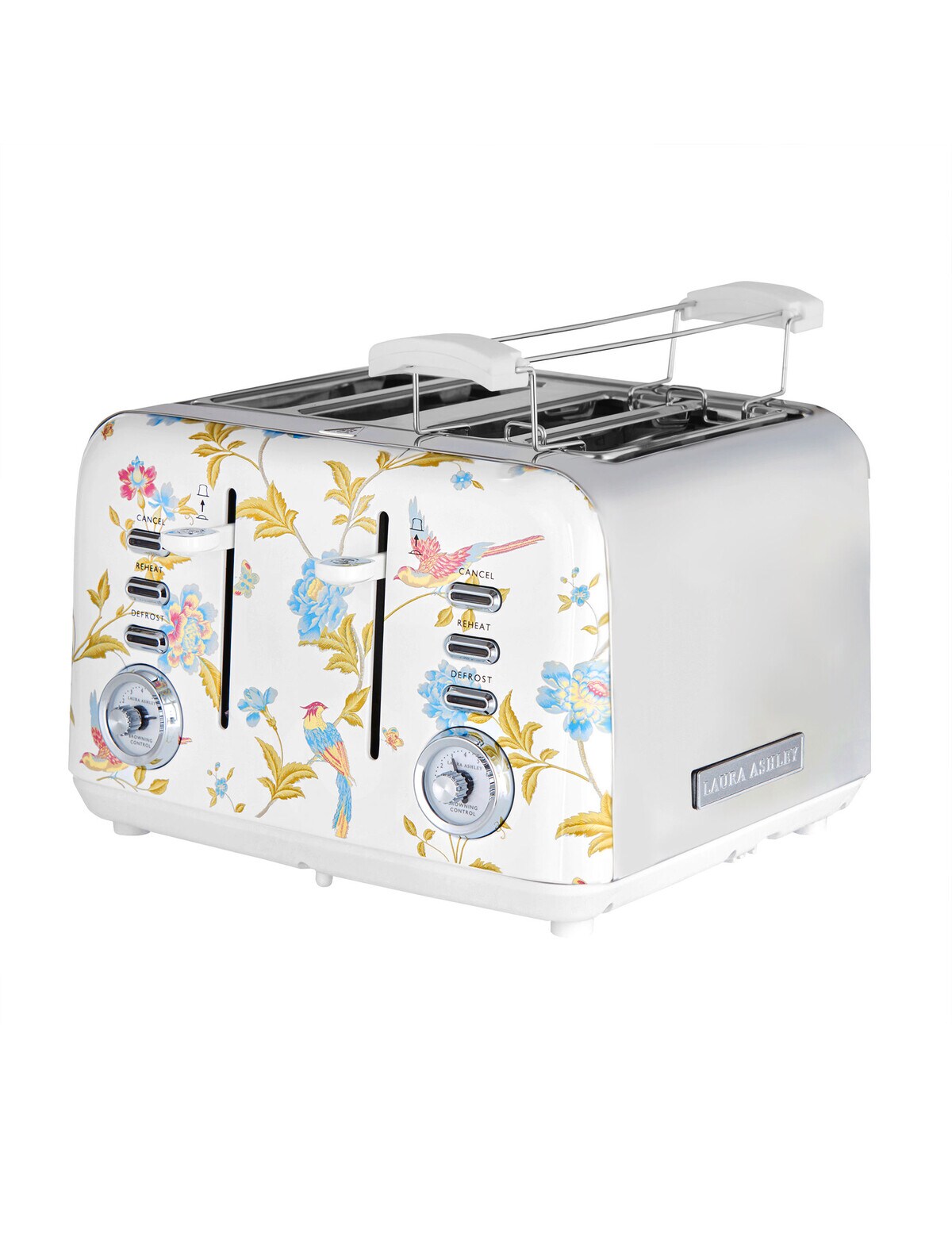 Laura Ashley Elveden 4 Slice Toaster, White, SBT583WS Toasters