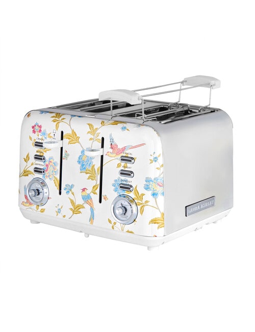Laura Ashley Elveden 4 Slice Toaster, White, SBT583WS product photo View 03 L