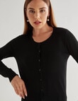 Oliver Black Long Sleeve Crew Neck Cardigan, Black product photo
