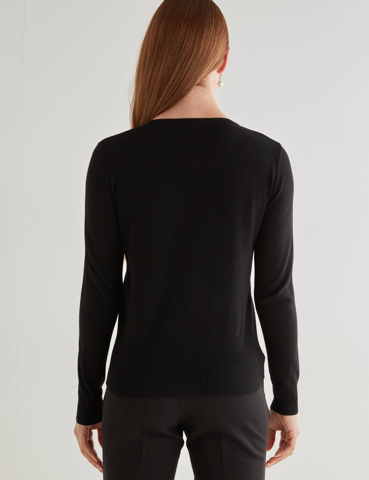 Long Sleeve Crewneck Cardigan main image 1