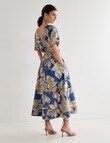 State of play Leaf Print Odette Dress, Blue product photo View 02 S