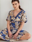 State of play Leaf Print Odette Dress, Blue product photo View 03 S