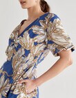 State of play Leaf Print Odette Dress, Blue product photo View 04 S
