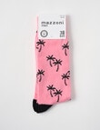 Mazzoni Cotton-Blend Palm Tree Dress Sock, Pink product photo View 02 S