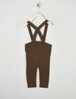 Milly & Milo 100% Merino Knit Overalls, Chocolate product photo View 02 S
