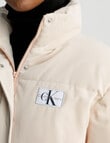 Calvin Klein Corduroy Cropped Puffer Jacket, Putty product photo View 03 S