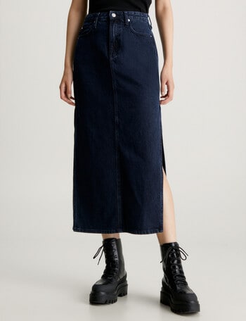 Calvin Klein Denim Maxi Skirt, Blue product photo