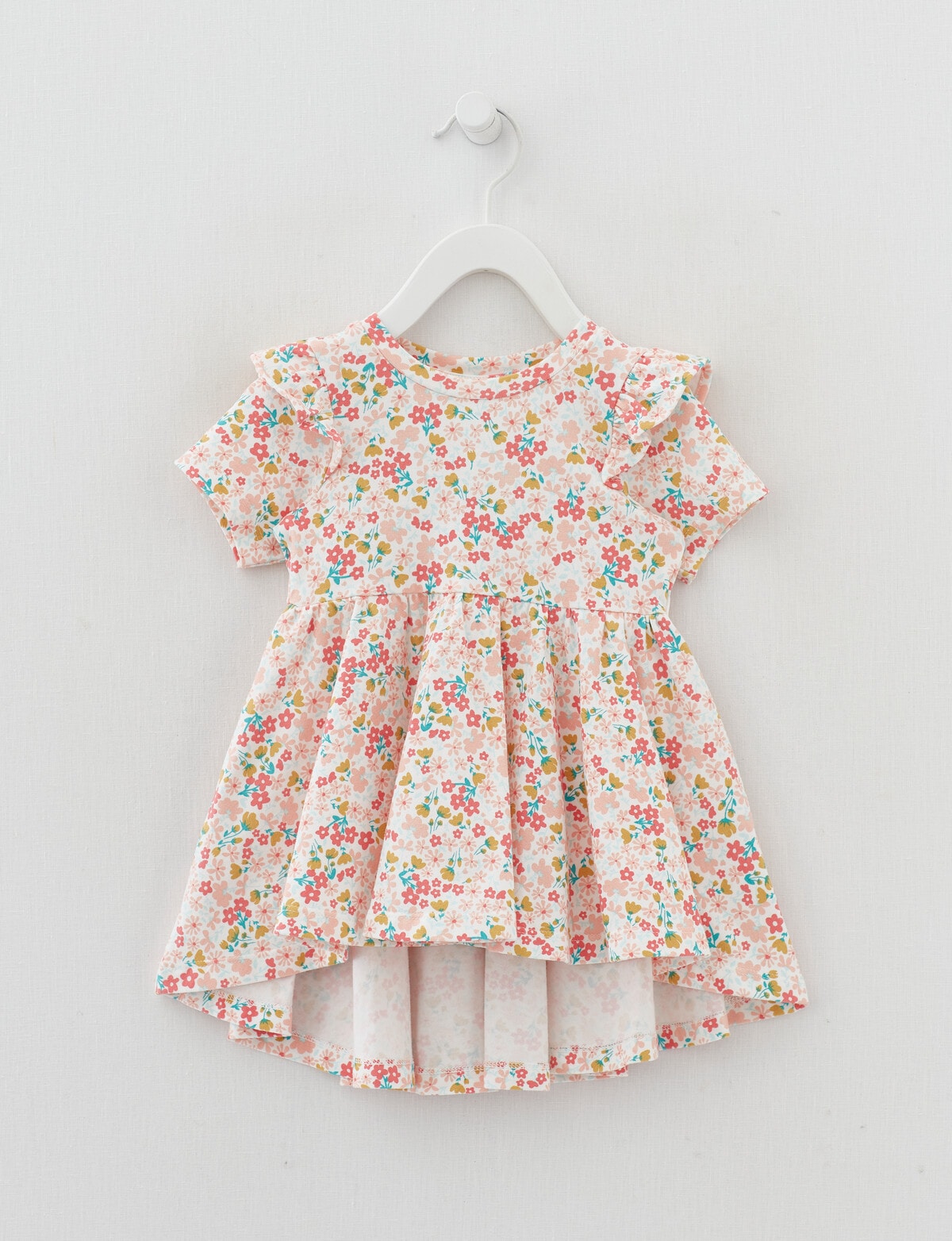 Teeny Weeny Ditsy Floral Dress, White - Dresses & Skirts