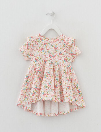 Teeny Weeny Ditsy Floral Dress, White product photo