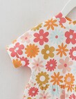 Teeny Weeny Large Floral Dress, White & Orange product photo View 02 S
