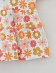 Teeny Weeny Large Floral Dress, White & Orange product photo View 03 S