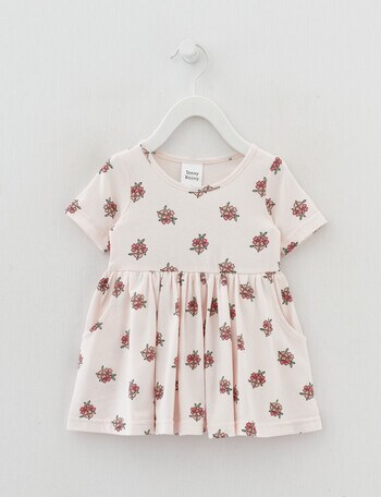Teeny Weeny Posies Floral Dress, Apricot product photo