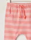 Teeny Weeny Stripe Trackpant, Salmon product photo View 02 S