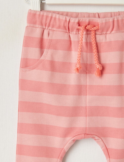 Teeny Weeny Stripe Trackpant, Salmon product photo View 02 L