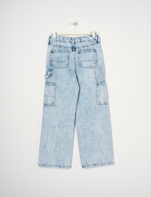 Switch Wide Leg Cargo Jean, Washed Blue product photo View 02 L