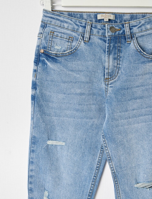 Switch Eve Distressed Skinny Jeans, Light Blue product photo View 03 L