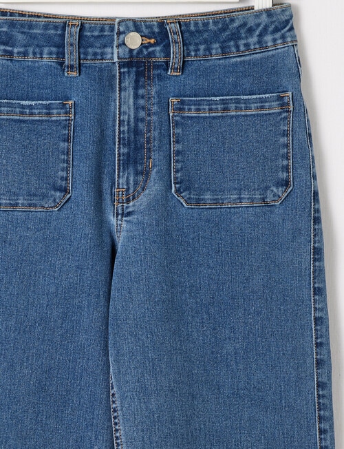Switch Zoe Wide Leg Pocket Jean, Mid Blue product photo View 03 L