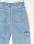 Switch Rylee Cargo Denim Jeans, Mid Blue product photo View 02 S