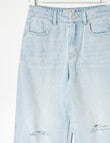 Switch Harlow Wide Leg Distressed Jeans, Light Blue product photo View 03 S