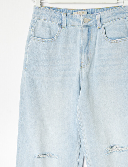 Switch Harlow Wide Leg Distressed Jeans, Light Blue product photo View 03 L