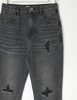 Switch Ella Distressed Jeans, Washed Black product photo View 03 S
