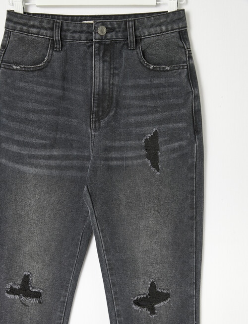 Switch Ella Distressed Jeans, Washed Black product photo View 03 L