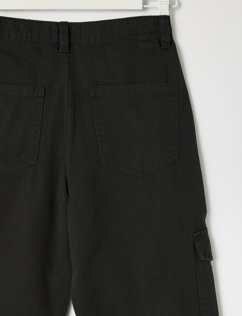 Switch Tess Wide Leg Cargo Pant, Black product photo View 02 L