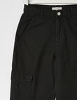 Switch Tess Wide Leg Cargo Pant, Black product photo View 03 S