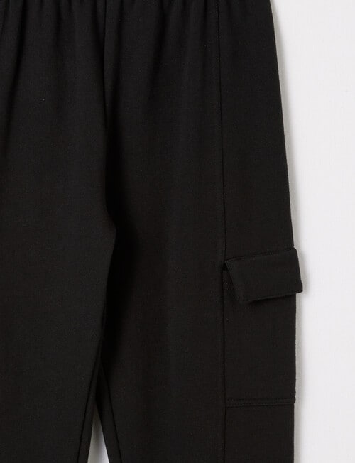Switch Cargo Fleece Trackpant, Black product photo View 02 L