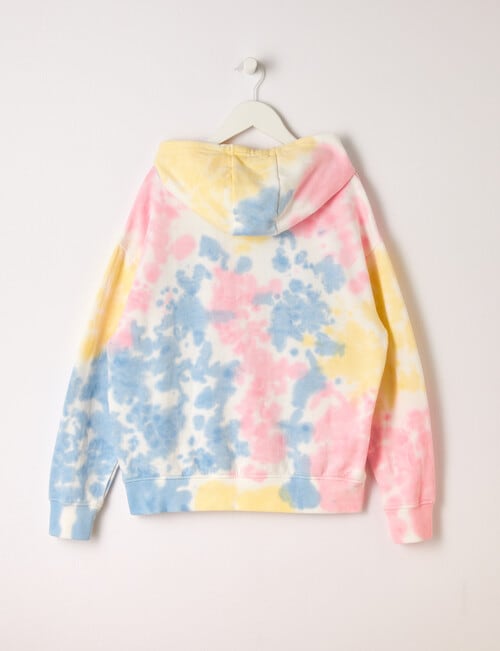 Switch Oversized Tie Dye Hoodie, White Multi product photo View 02 L