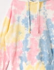 Switch Oversized Tie Dye Hoodie, White Multi product photo View 03 S