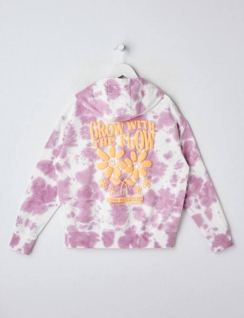 Switch Tie Dye Daisy Oversized Hoodie, Lavender product photo View 04 L