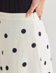 Oliver Black Polka Dot Midi Skirt, Ivory & Navy product photo View 04 S