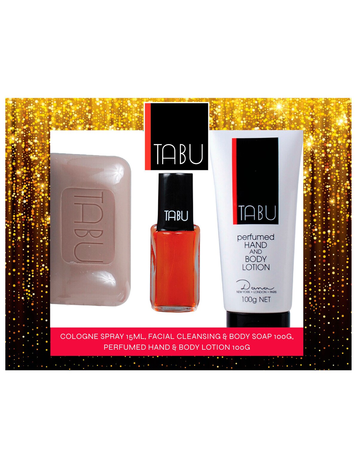 Tabu Spray Classic 3 Piece Set, 15ml Gift Sets