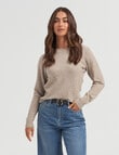 Vero Moda Doffy Long Sleeve O-Neck Pullover, Sepia Tint product photo
