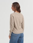 Vero Moda Doffy Long Sleeve O-Neck Pullover, Sepia Tint product photo View 02 S