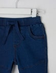 Teeny Weeny Denim Knit Jogger, Blue product photo View 02 S