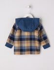 Teeny Weeny Check Hooded Jacket, Denim Blue product photo View 02 S