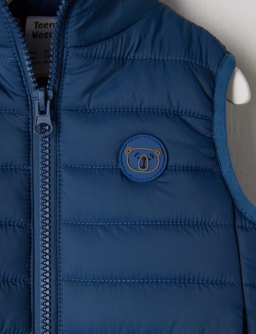 Teeny Weeny Puffer Vest, Blue product photo View 03 L