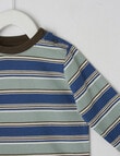 Teeny Weeny Striped Long-Sleeve Tee, Light Ivy product photo View 02 S