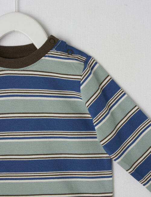 Teeny Weeny Striped Long-Sleeve Tee, Light Ivy product photo View 02 L