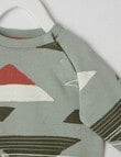 Teeny Weeny Triangular All-Over Print Fleece Sweatshirt, Mint product photo View 02 S