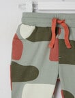 Teeny Weeny Fleece Camo Track Pant, Mint product photo View 02 S